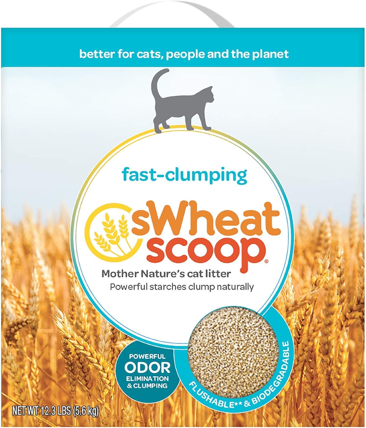 sWheat Scoop Multi-Cat All-Natural Clumping Cat Litter, 12.3lb Box