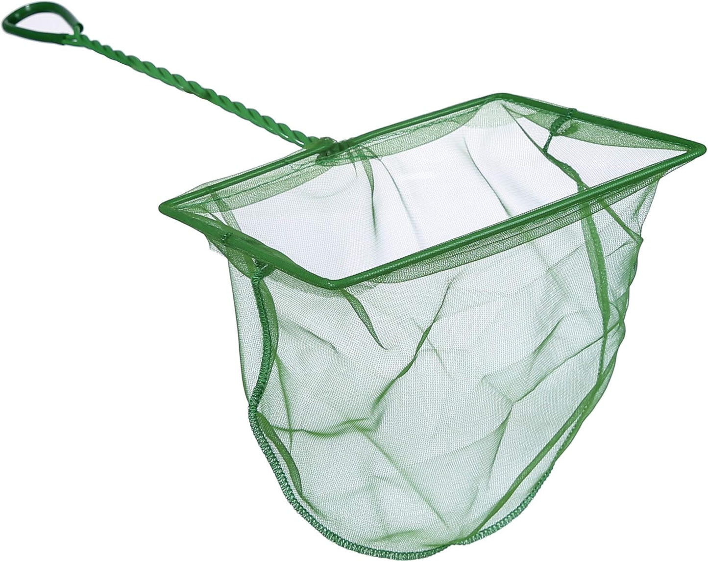 Laojbaba Aquarium Fishing Net Fish Tank Cleaning Tools Fine Mesh Net with Plastic Handle Green 8 Inch