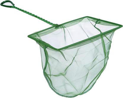 Laojbaba Aquarium Fishing Net Fish Tank Cleaning Tools Fine Mesh Net with Plastic Handle Green 8 Inch
