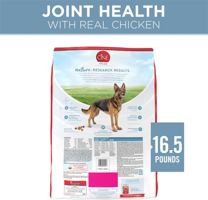 Purina ONE Plus Joint Health Formula Natural With Added Vitamins, Minerals and Nutrients Dry Dog Food - 16.5 lb. Bag