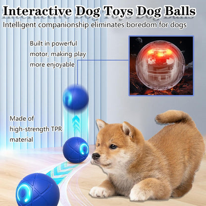 Interactive Dog Toys Dog Balls Activated Automatic Rolling Ball for Puppy Small Medium Dogs Smart Jumping Automatic Moving Bouncing and Rotating Ball Vibrating Keep Them Busy