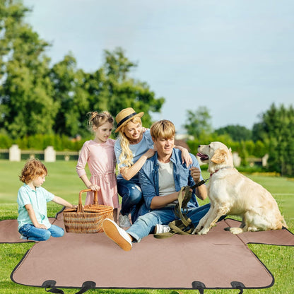 Mancro Back Seat Pet Cover for Dogs, 2025 Upgraded 600D Heavy Duty Waterproof & Scratch-Resistant Dog Hammock for Car, Car Cover for Dogs with Sedan, Trucks and SUVs, Standard, Khaki