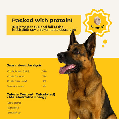 Chop Lickin’ Chicken - Dog Treats Freeze Dried Chicken, Complete Meal & Topper, Real Cuts for Training - High Protein (21g Per Cup) Best Dog Stocking Stuffers, Made in The USA, 4oz Bag