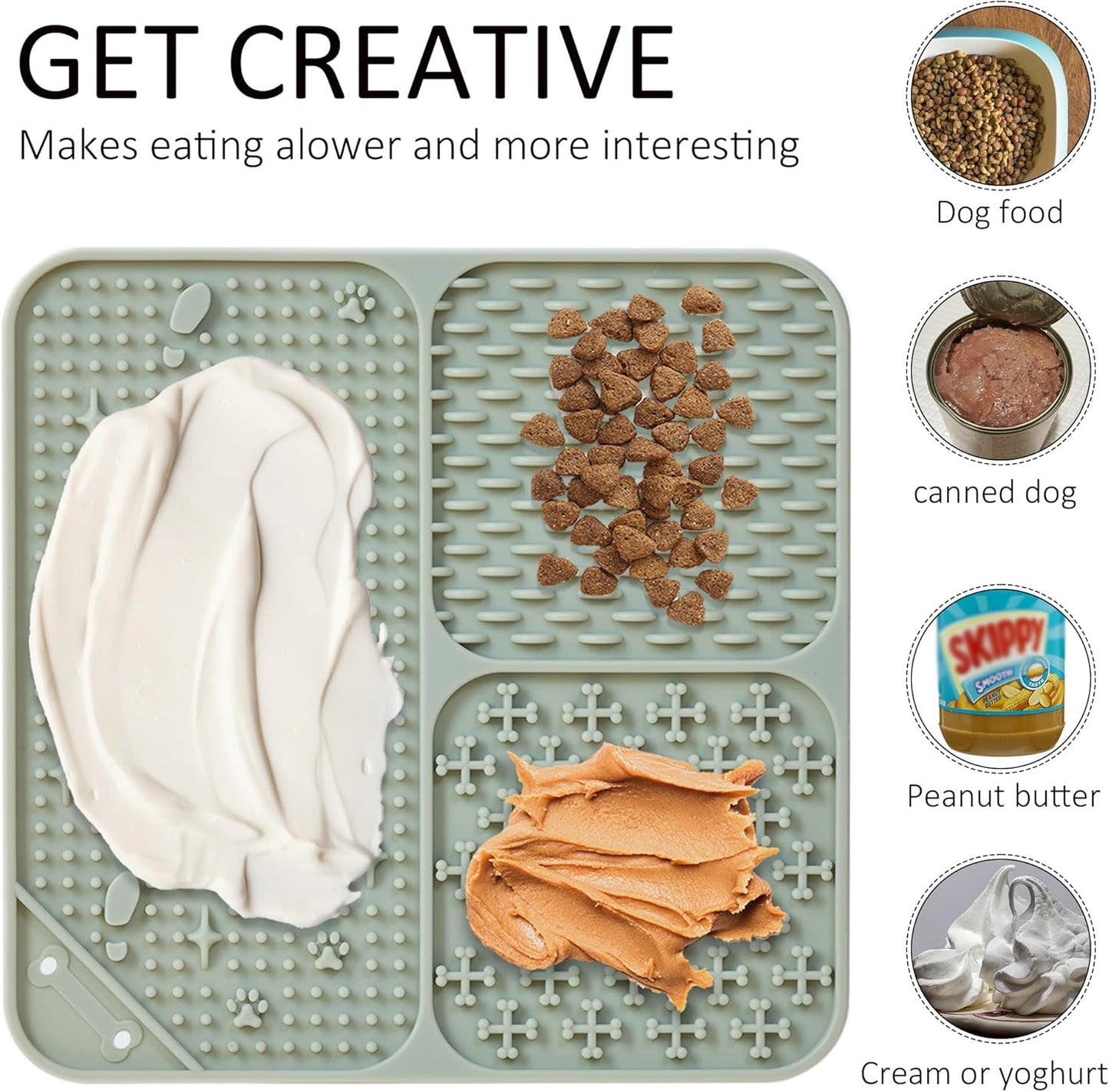 Lick Mat for Dogs Cats(2pcs, Small, 5.9") Easy Clean Silicone Licking Pad Slow Feeder for Pets with Suction Cups, Enrichment Accessories Anxiety Boredom Relief, Keep Them Busy for Bathing