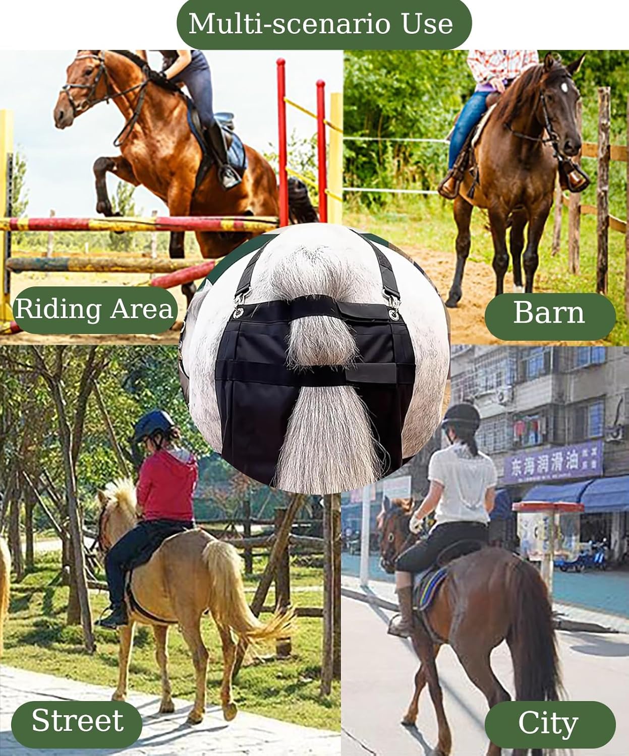 Large Medium Small Horse Manure Catcher Bag, Waterproof Equine Diaper Horse Poop Storage Bag, Outdoor Parade/Farm Pony Muck Catching Tool(Medium)