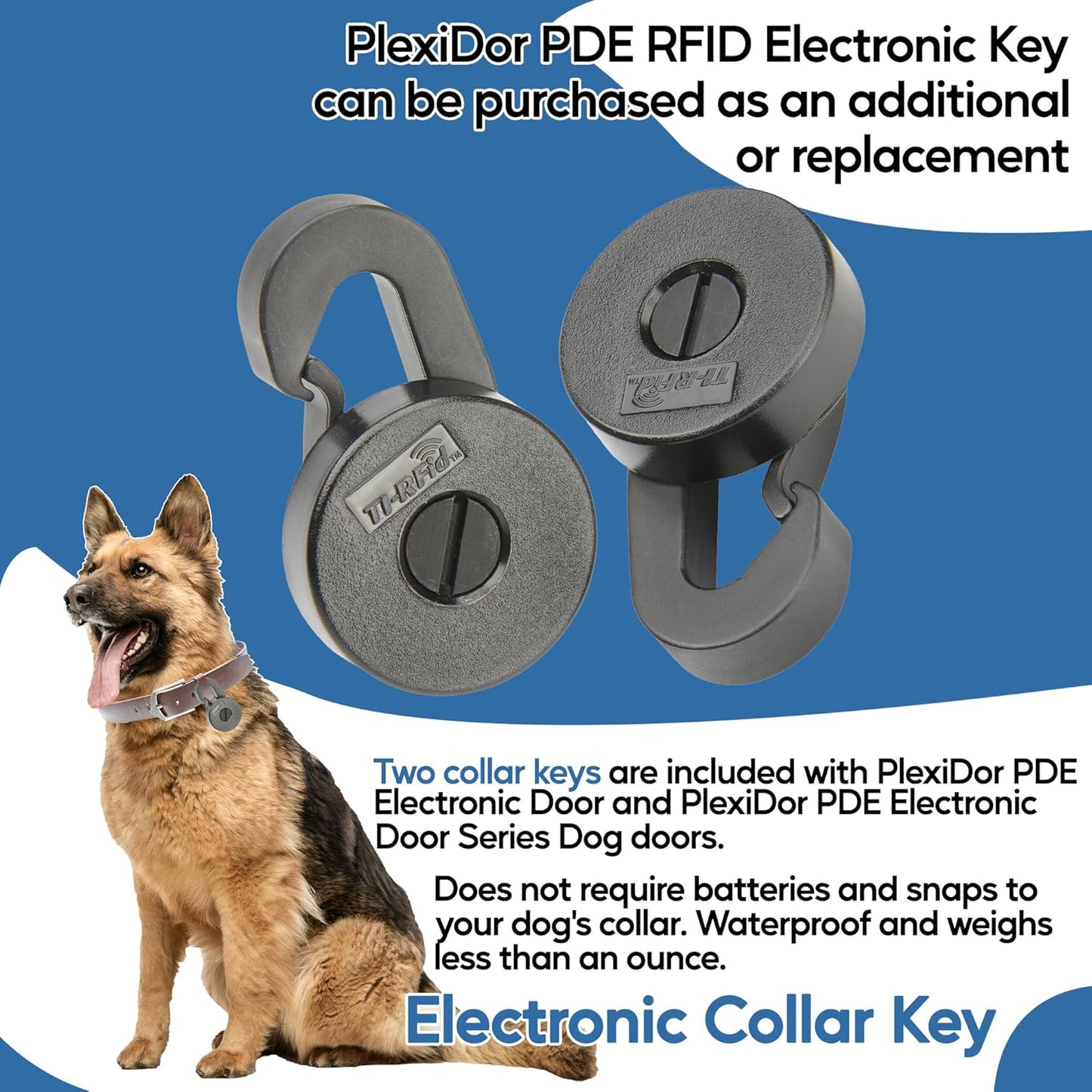 PlexiDor Performance Pet Doors Pet Door Electronic Collar Key, Black