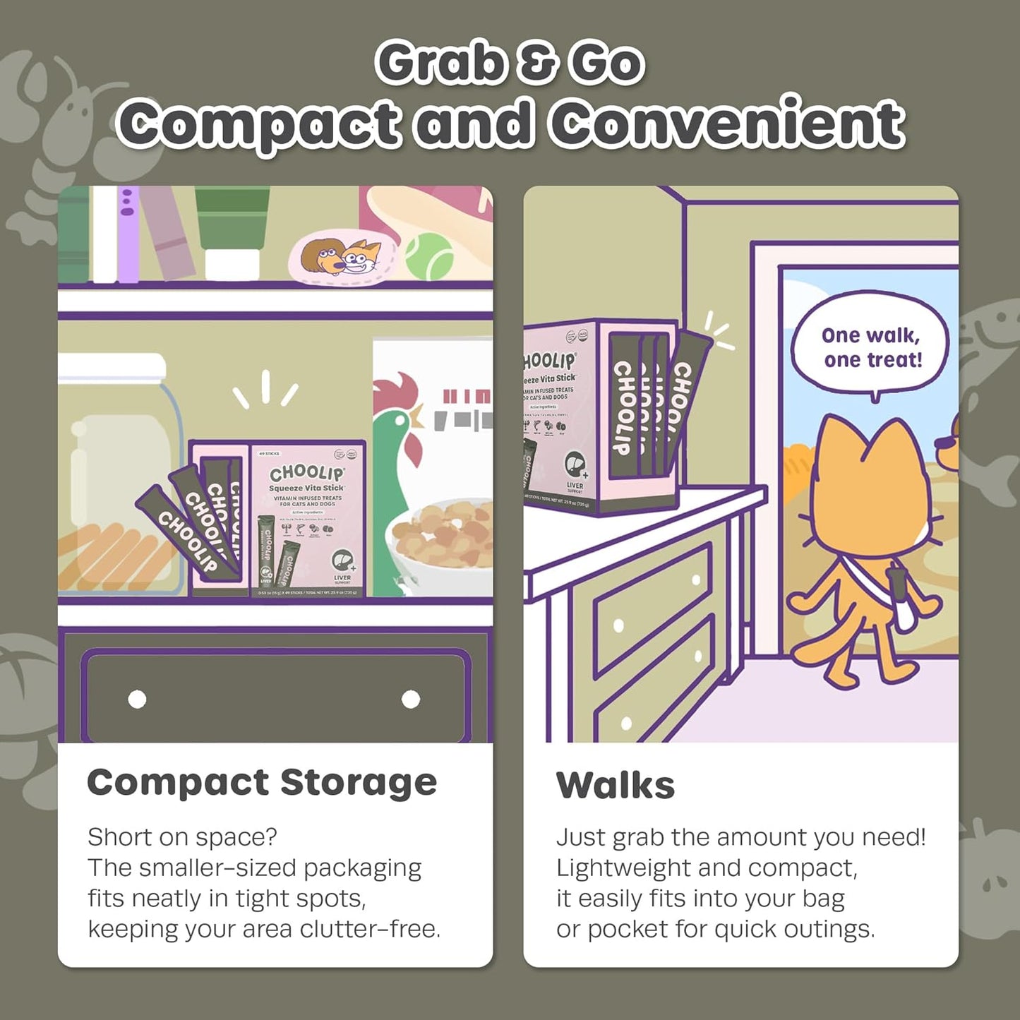 Choolip Bundle | 20pc Jumbo Squeeze Vita Sticks with Essential multivitamins + 49 Liver Support Squeeze Vita Sticks with Essential multivitamins [Both Products are for Cats & Dogs of All Life Stages]