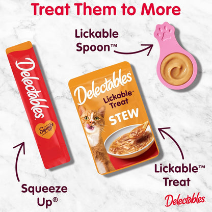 New! Delectables Squeeze Up Creamy Squeezable Puree, Lickable Wet Cat Treats, Grain Free, No Added Fillers, No by-Products, No Added Preservatives, 0.5 Ounces Tube Tuna with Catnip, 64 Tubes Total