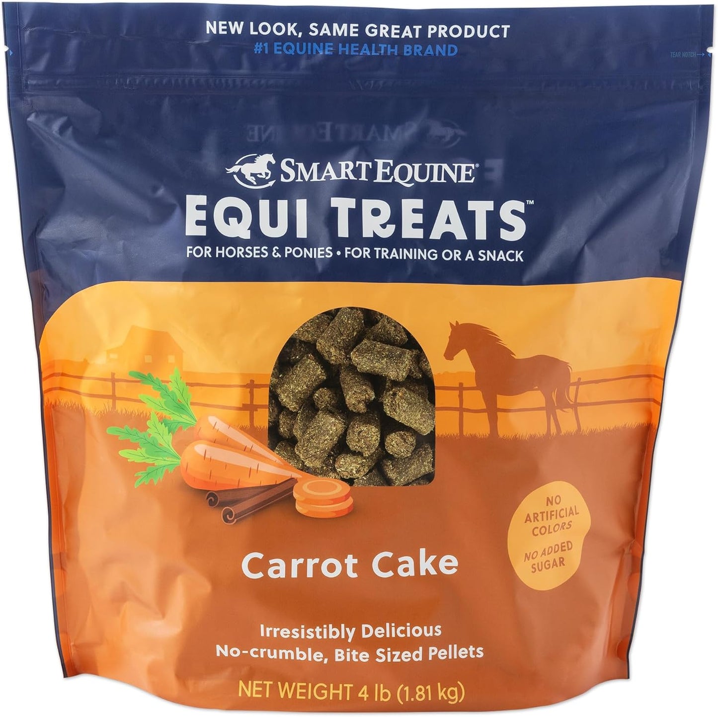 Equi Treats | High-Fiber Horse Treats | Low ESC & Starch | Bite-Sized | No Added Sugar | Bundle of 3 Bags, 4 LB Each: Banana Bread, Carrot Cake, and Apple Pie