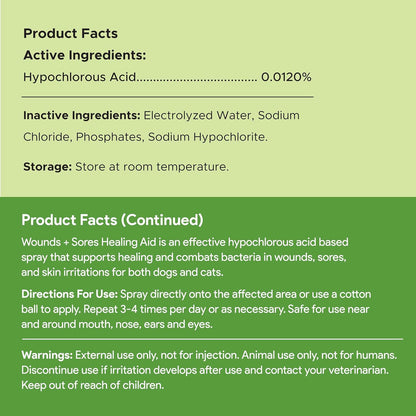 Soothe & Heal Fast - Natural Dog Wound Spray for Cuts, Hot Spots & Itchy Skin - Non-Toxic Hypochlorous Acid - Sting-Free Relief Made in USA, 4 oz
