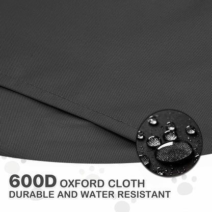 MoNiBloom Foldable Pet Stroller with Weather Cover, 3 Wheels Pet Strolling Cart for Small/Medium Dogs and Cats with Storage Basket and Cup Holder, Breathable and Visible Mesh for All-Season, Black