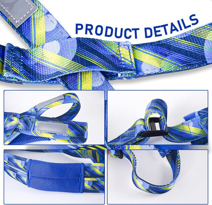 Dog Pulling Harness, Sled Dog Harness for Running, Pull Dogs Leash is Suitable for Cross-Country Running, Dogs Sports, Bicycle Traction, Ski Traction, Sled, Sled Dog 25.5kg (Blue, L)