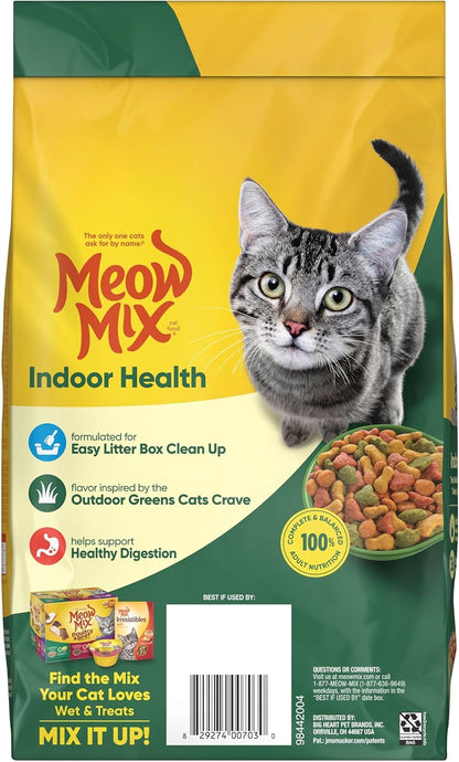 Meow Mix Indoor Formula Dry Cat Food, 3.15 Pound Bag (Pack of 4)