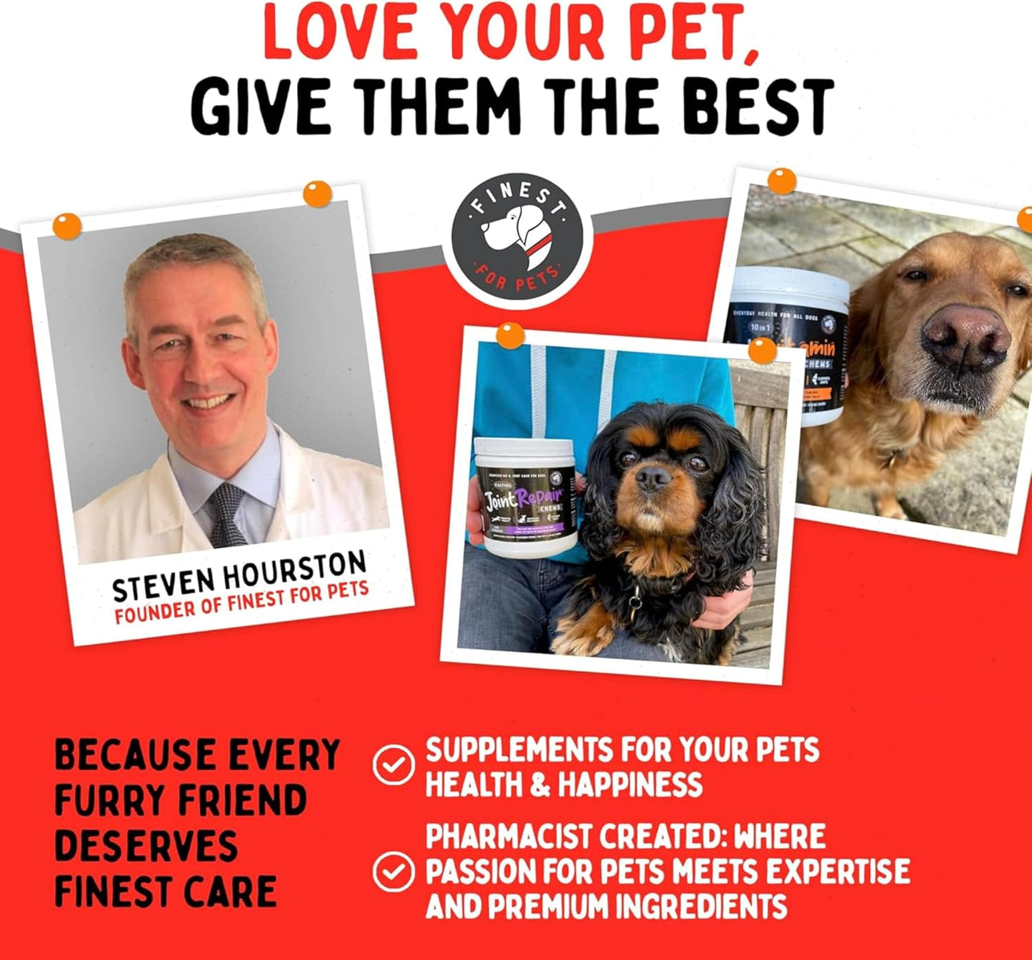 Finest For Pets Wild Alaskan Salmon Oil for Dogs & Cats - Omega 3 Fish Oil with Pollock & Salmon for Sensitive Skin & Coat Health. EPA & DHA Ease Itching, Supports Joint, Immune & Heart Health (32oz)