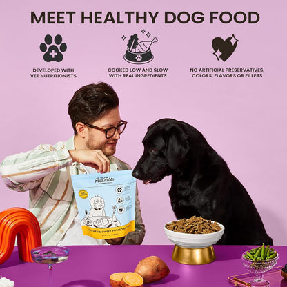 The Pets Table, Bundle of Chicken & Sweet Potato Air-Dried Dog Food, 48-Ounce Bag + Chicken Grain-Free Air-Dried Dog Treats, 5-Ounce Bag (Pack of 2)