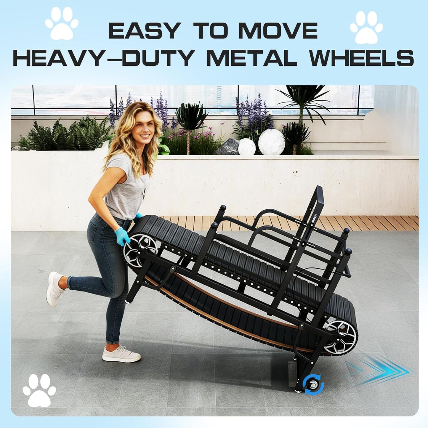 Dog Treadmill for Large/Medium Dogs, Dog Running Machine Exercise Equipment with Brakes and Slope Adjustment for Large&Medium Dog