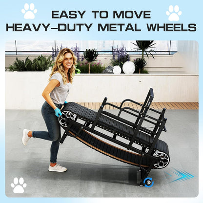 Dog Treadmill for Large/Medium Dogs, Dog Running Machine Exercise Equipment with Brakes and Slope Adjustment for Large&Medium Dog