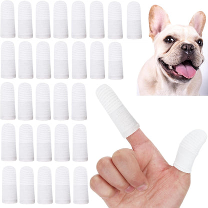 30 PCS Dog & Cat Toothbrush - Washable, Comfortable & Durable 2 Finger Toothbrush Set