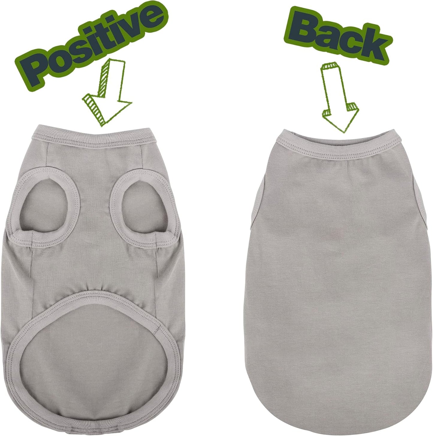 Elevate Your Dog's Fashion Quotient with Colorful and Breathable Sleeveless Cotton Shirts! Perfect Pet Apparel for Small to Medium Dogs Gray L