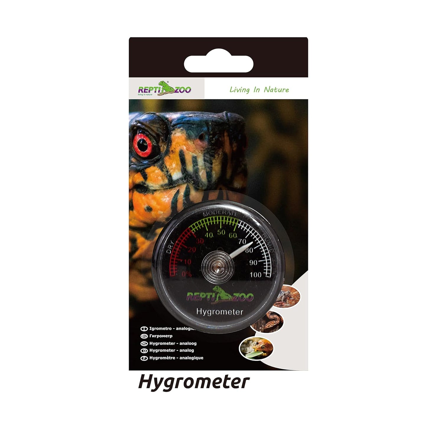 REPTI ZOO Reptile Terrarium Hygrometer,Dial Gauges Pet Rearing Box Hygrometer