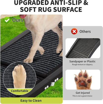 Dog Ramp for Car, 63 * 20inch Folding Pet Gentle Slope, Portable Dog Car Ramp, Outdoor Dog Ramp for SUV Car
