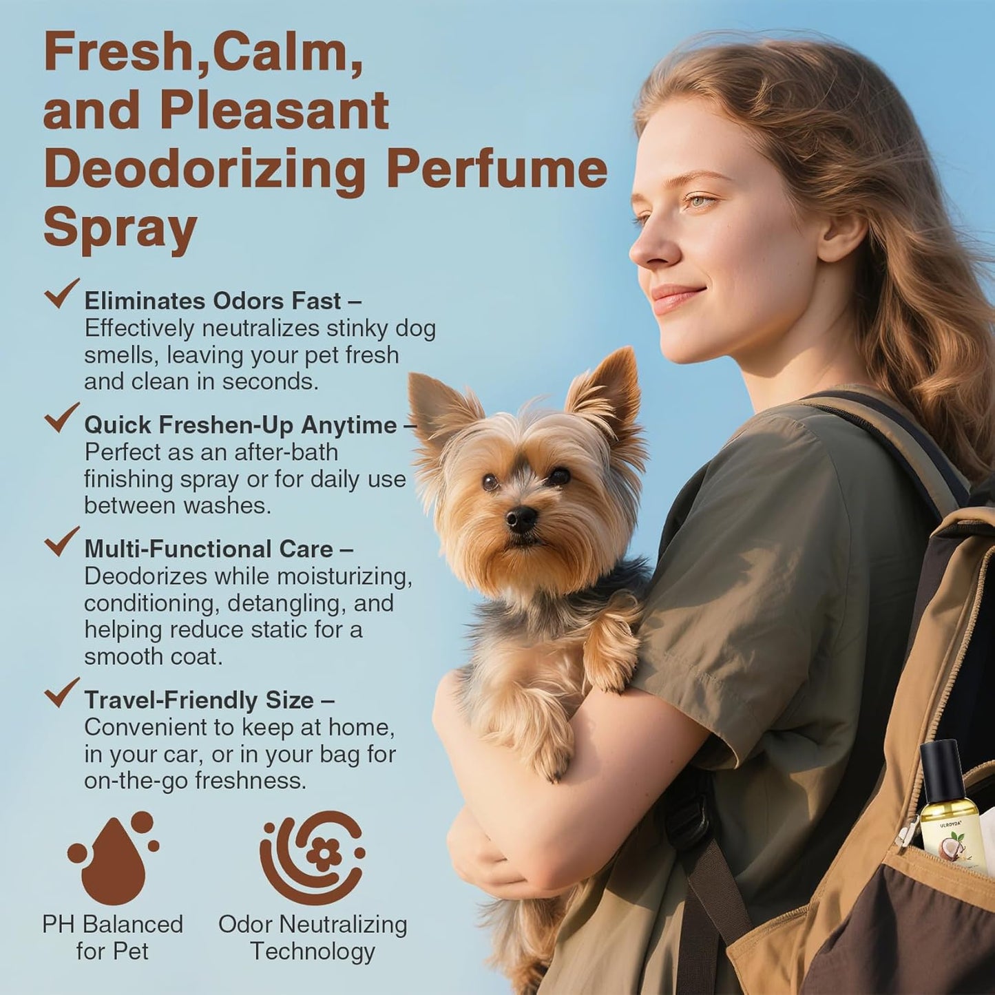 Dog Cologne & Pet Perfume – Long-Lasting Coconut & Vanilla Scent | Alcohol-Free Deodorizing Spray for Dogs & Cats, Gentle Non-sticky Grooming Formula, 4.06 oz