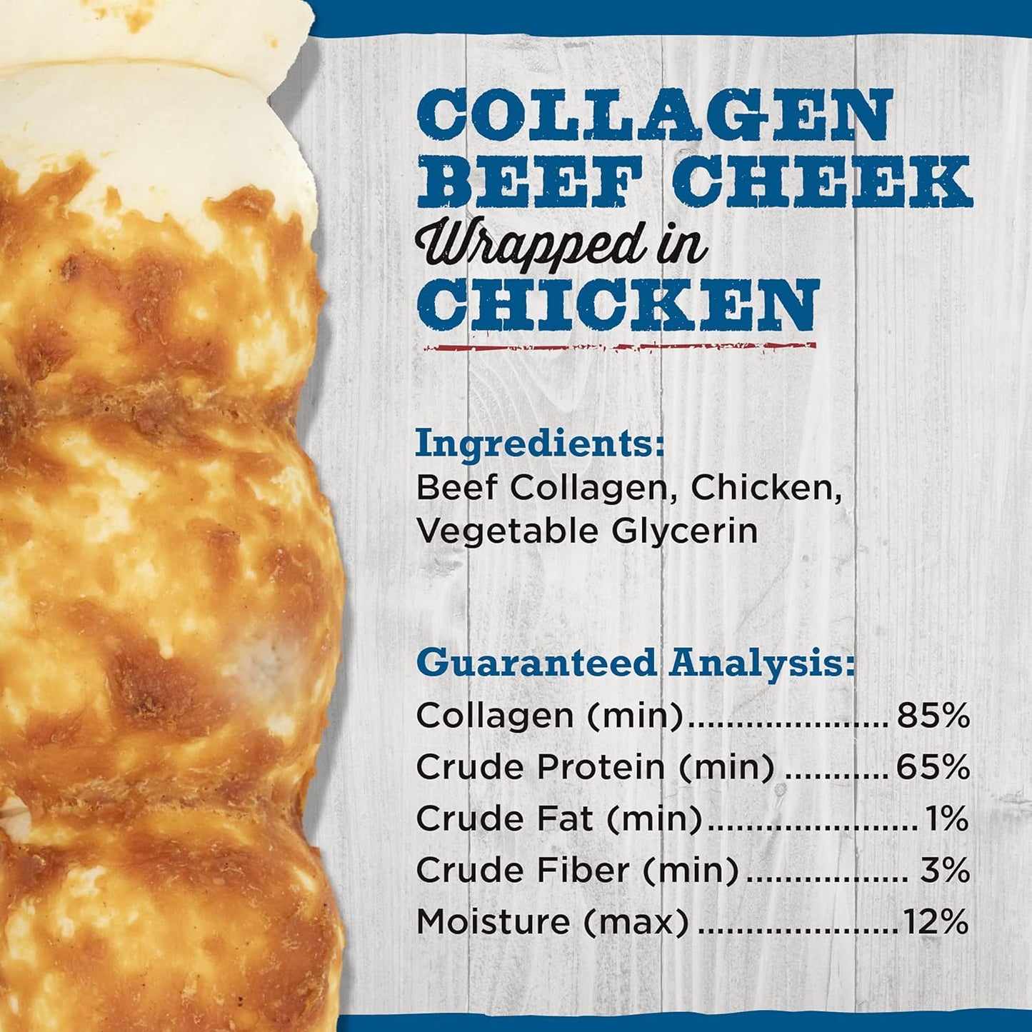 Best Bully Sticks Chicken-Wrapped Beef Cheek Treats - Medium 4 Count (Pack of 1) - All-Natural, Collagen-Rich, Healthy Dog Treats