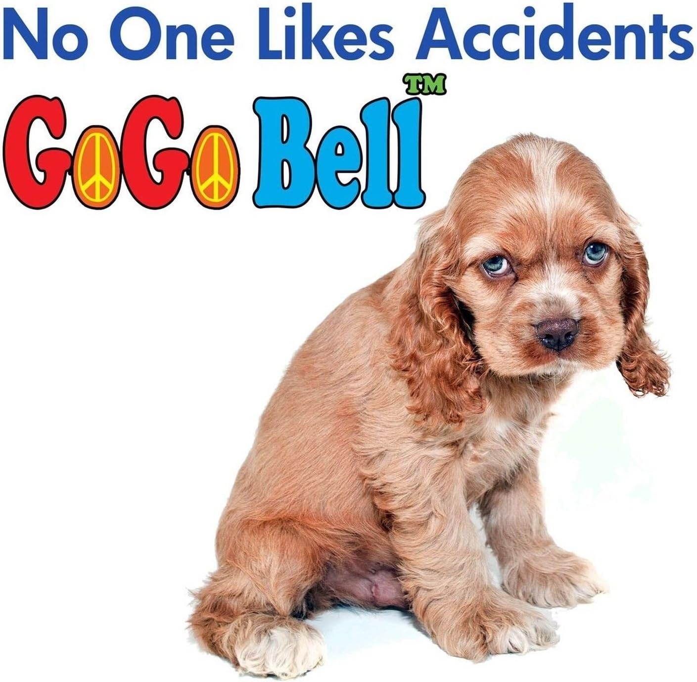 GoGo Bell Dog Doorbell for Housebreaking/Housetraining Door Bell/Potty Training Your Poochie to Let You Know When they Need to Tinkle (White, Qty 1)