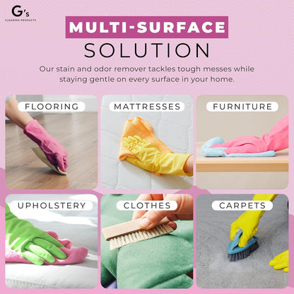 G's Cleaning Biodegradable Stain & Odor Remover Spray – 32 oz Pet Urine Enzyme Cleaner – Pet Odor Eliminator for Home – Cat & Dog Pee Carpet Cleaner – Stain Remover for Rug, Floor, Furniture, Mattress