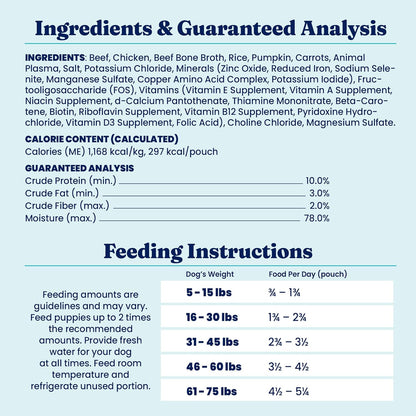 Solid Gold Homestyle Meals Wet Dog Food - Soft Food for Dogs w/Beef, Bone Broth & Superfoods for Gut Health Support - Dog Toppers for Dry Kibble - Fresh Refrigerated Full Meal Replacement - 9oz/6ct