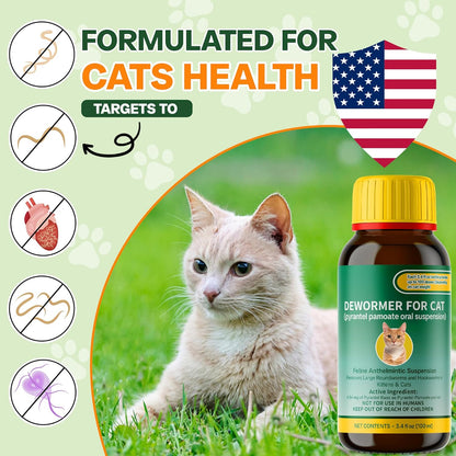 Liquid Dog & Cat Dewormer for All Wormers, Pyrantel Pamoate, Roundworms & Hookworms