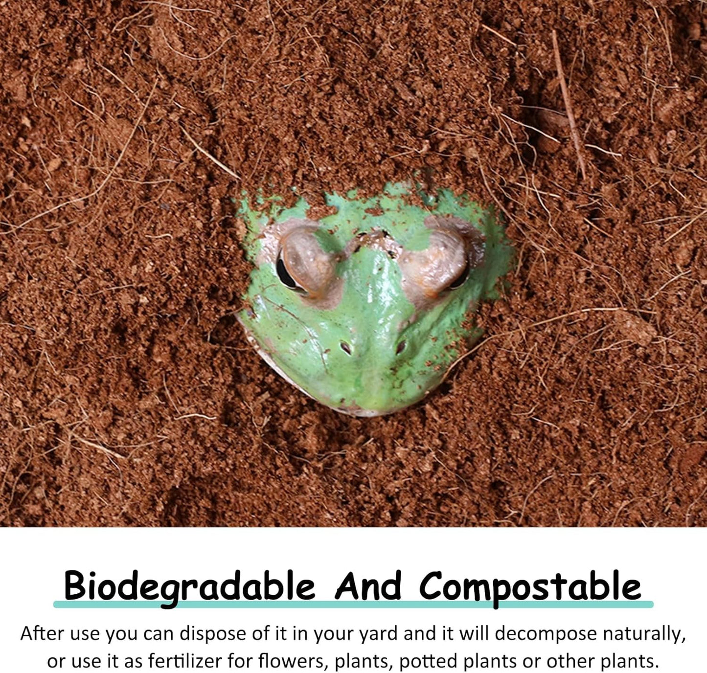 VCEPJH Loose Coconut Fiber Substrate 3 Pack Natural Coco Coir Reptile Bedding Tortoise Substrate Soil Habitat Accessories for Tarantula Snake Bearded Dragon Spiders Hermit Crabs