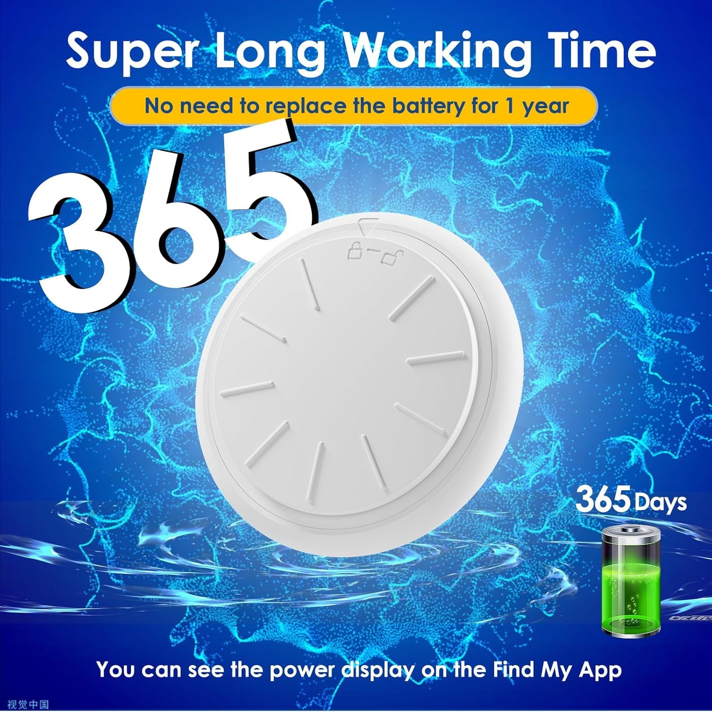 Cat GPS Tracker, Smart Cat GPS Tracker Compatible with Apple Find My App (Only iOS), No Monthly Fee, Waterproof, Breakaway Collar Included