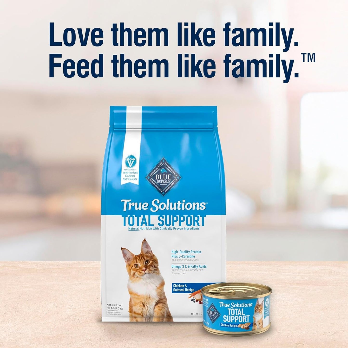 Blue Buffalo True Solutions Total Support Natural Dry Cat Food for Adult Cats, Chicken, 3.5-lb. Bag