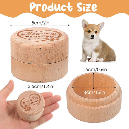 TIESOME Dog Memorial Keepsake Box, Wooden Pet Urns Memorial Gifts for Loss of Dog Cat Hair Ashes Container Remembrance Pet Loss Sympathy Gifts