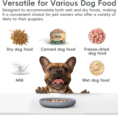 Slow Feeder Dog Bowls, Silicone Slow Feeder for Dogs & Puppies, Dog Puzzle Bowl with Suction Cup for Anxiety Relief, Slow Eating, Dishwasher Fit, for All Breed, Grey