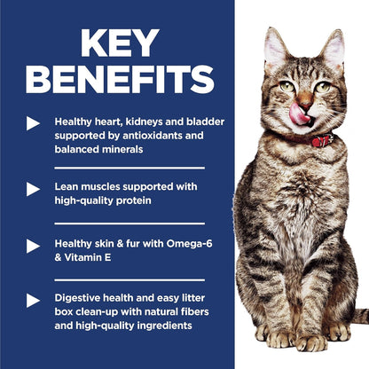 Hill's Science Diet Indoor, Senior Adult 7+, Easy Litter Box Cleanup, Dry Cat Food, Chicken Recipe, 7 lb Bag