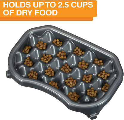 Neater Pet Brands Neater Slow Feeder Dog Bowls, Slows Down Fast Eaters to Help Digestion & Prevent Overeating, Non-Slip Food Bowl, BPA-Free, Holds 2.5 Cup of Food for Small to Medium Breed or Puppy