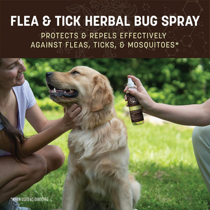 Earth Animal Apothecary Natural Flea & Tick - Herbal Bug Spray for Dogs & People - 8 oz. Bottle