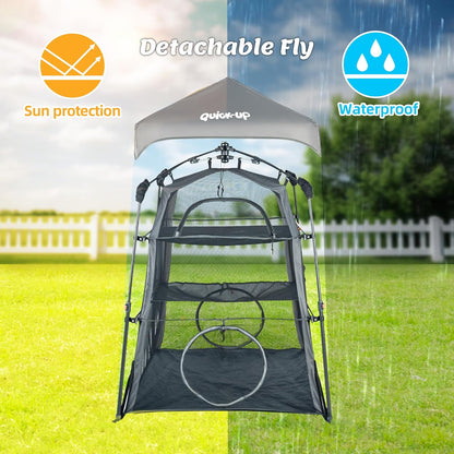 Catio Outdoor Cat Enclosure Combo for Indoor and Outdoor,3 Tier Cage Inside,Pop up Catio,Portable and Foldable(Includes cat Tower Tent, Tunnel and cage) Plus 2 cat Tunnel +1 Cube