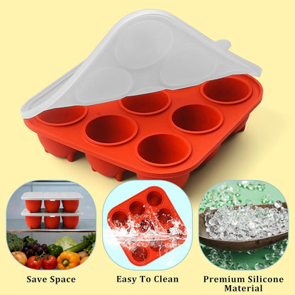 9-Cavity Silicone Frozen Dog Treat Mold with Lid for Woof Pupsicle & Power Chewer Pupsicle Small 10-25lbs,Reusable Frozen Dog Treat Tray Mold for Pupsicle Toy