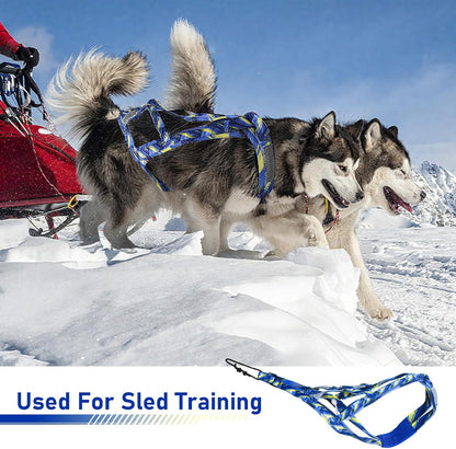 Dog Pulling Harness, Sled Dog Harness for Running, Pull Dogs Leash is Suitable for Cross-Country Running, Dogs Sports, Bicycle Traction, Ski Traction, Sled, Sled Dog 25.5kg (Blue, L)
