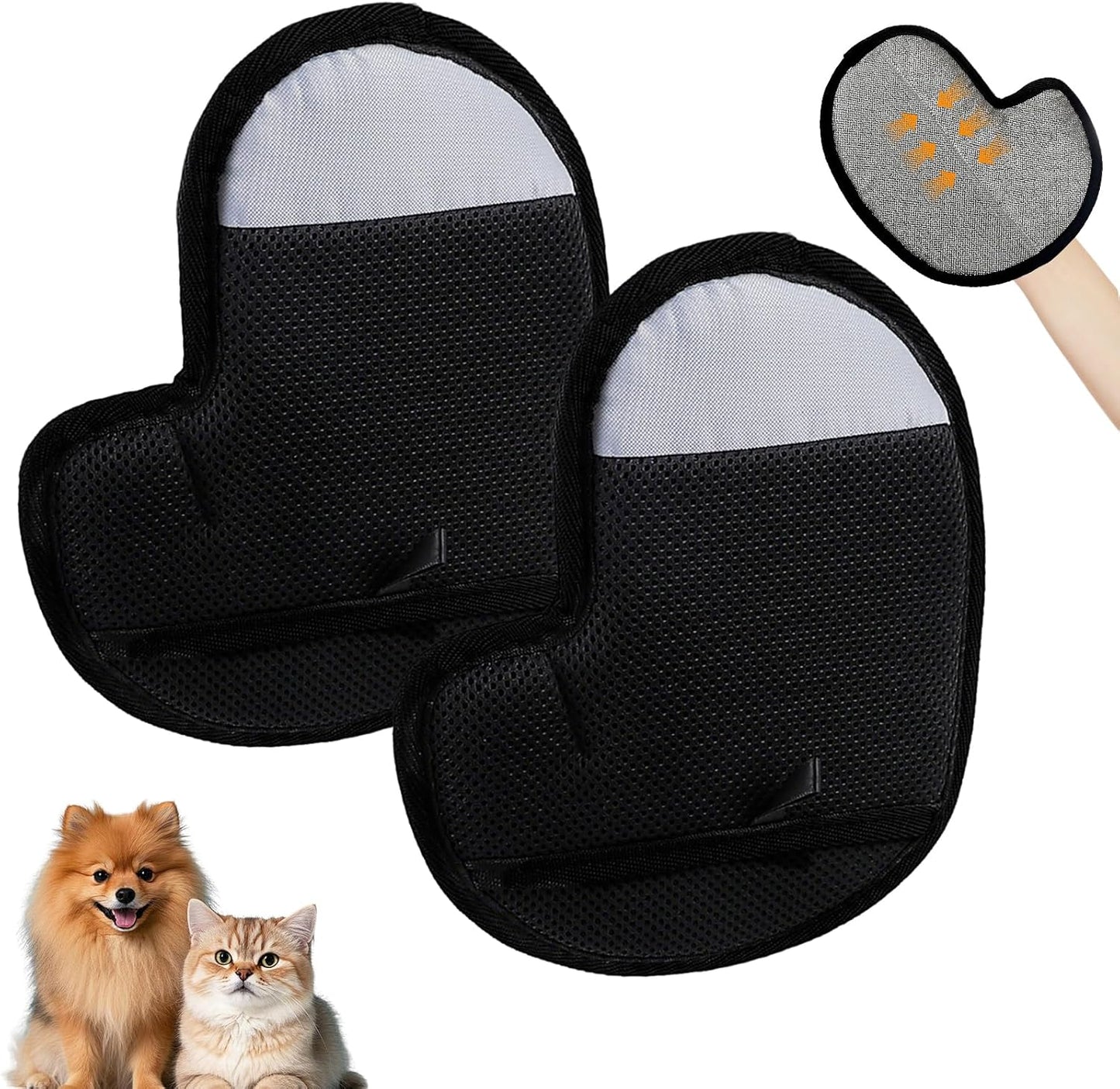 Pet Hair Removal Gloves, Electrostatic Pet Hair Remover Glove for Cats & Dogs