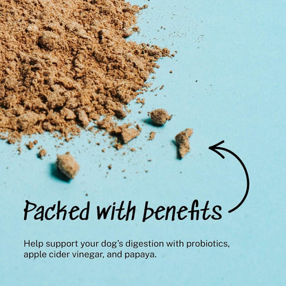 Yummers Premium Digestive Supplement for Dogs, Daily Probiotic Supplements, Elk Recipe, 8 oz. - All-Natural Freeze-Dried Dog Food Supplement Toppers - Flavor Dog Food Topper for Digestive Health