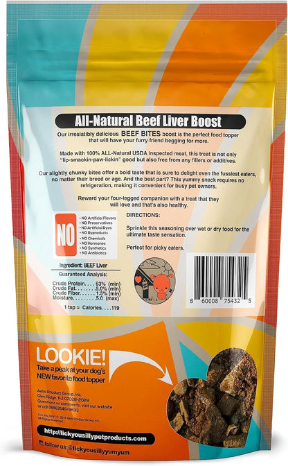 Freeze-Dried Beef Mighty Boost Dog Food Topper | High-Protein Meal Enhancer for Dogs | Grain-Free, All-Natural Pet Food Additive | Made in The USA
