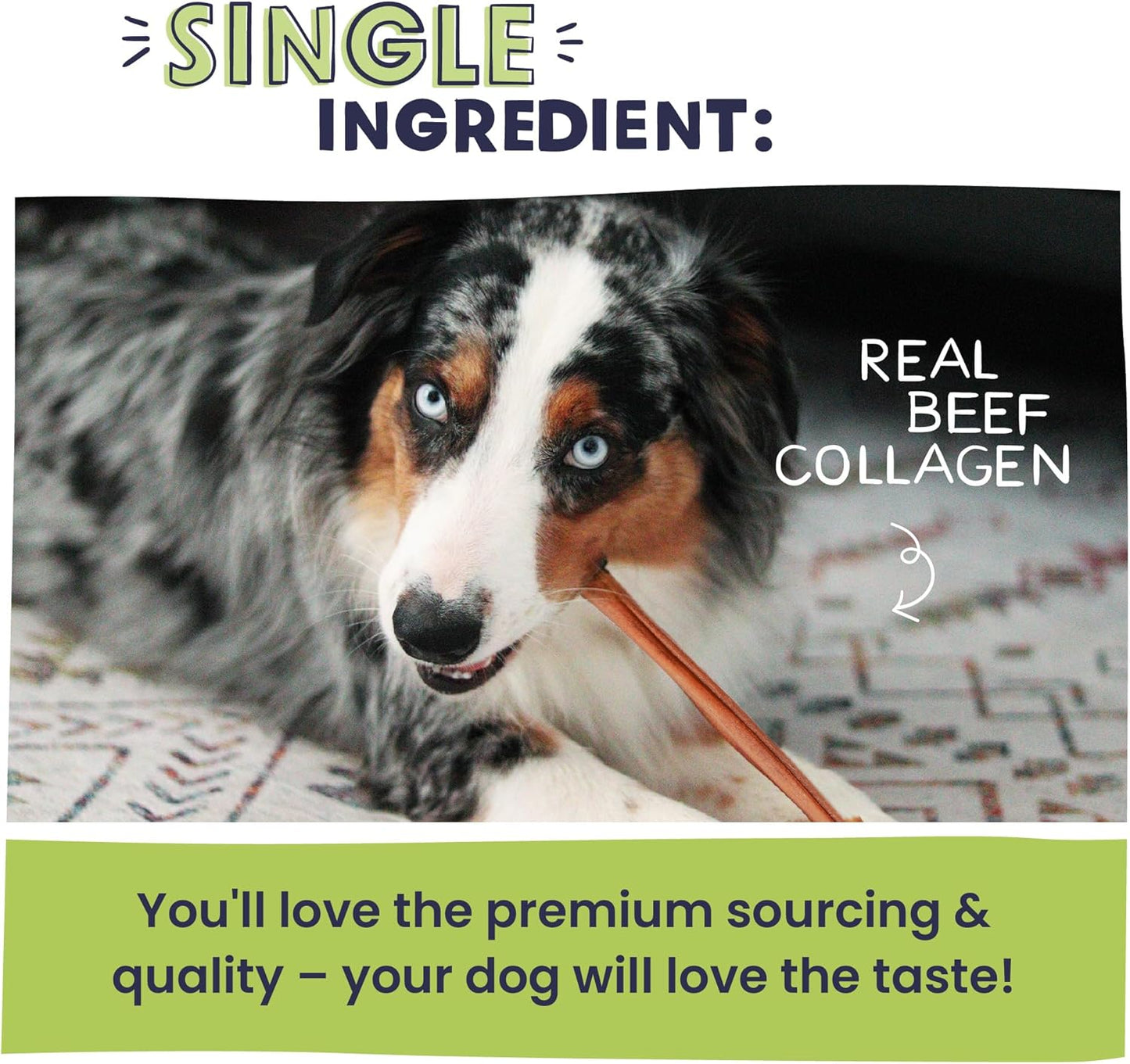 Pawstruck Bully Sticks & Roasted Collagen Sticks Value Bundle for Large Dogs - Single Ingredient Rawhide Alternative Made with 100% Beef