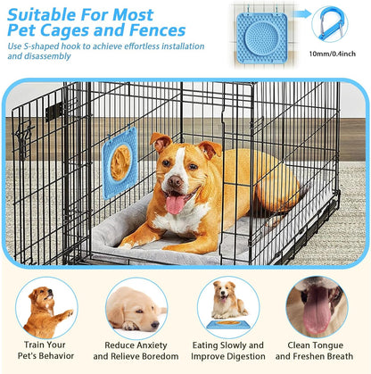 Dog Lick Mats for Large Dogs and Cats,Thicker BPA Free 3 in 1 Lick Mat Crate Training Aid for Puppies,Dog Lick Bowl,Peanut Butter Licking Pads for Dogs Boredom and Anxiety Relief