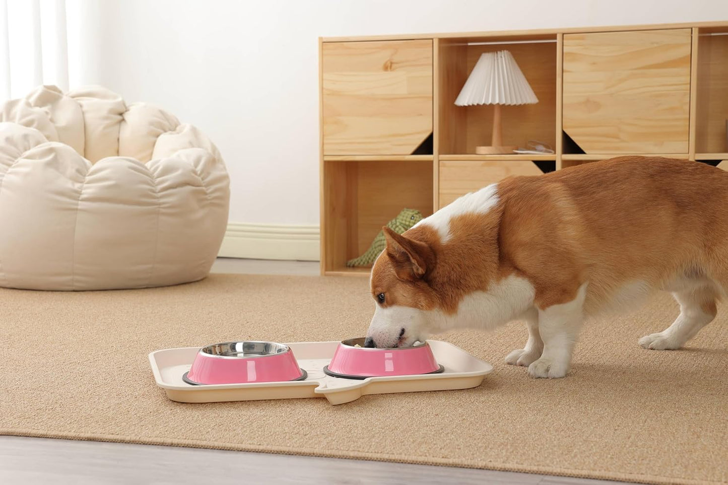 Stainless Steel Dog Bowls, Food and Water Non Slip Anti Skid Stackable Pet Puppy Dishes for Small, Medium and Large Dogs (2 Pack)