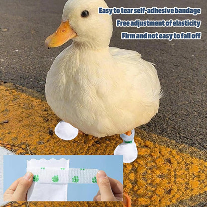 Disposable Boots for Real Duck Feet, Bumble Foot for Duck Supplies with Bandage, Large Size (Green, 20 PCS)