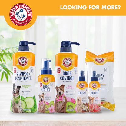Arm & Hammer for Pets 2-in-1 Shampoo & Conditioner for Dogs, Value Size Bottle with Pump | Dog Shampoo & Conditioner in One | Cucumber Mint, 24 Ounce Bottle Dog Shampoo and Conditioner for All Dogs